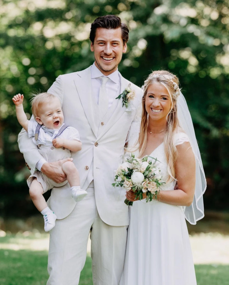 Couple celebrating engagement