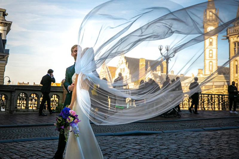 Couple celebrating engagement