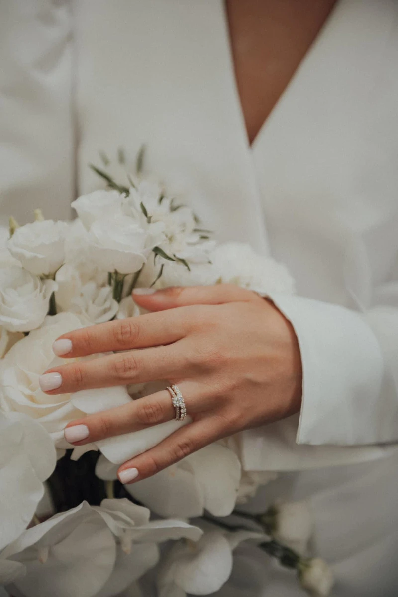 Couple celebrating engagement